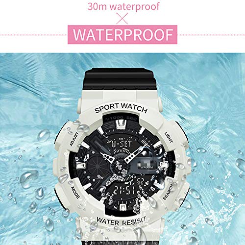 Reloj Digital A Prueba De Golpes, Reloj De Cuarzo para Mujer, Reloj De Pulsera Colorido para Mujer, Reloj Electrónico Femenino Resistente Al Agua 24cm Tomate Helado Rojo