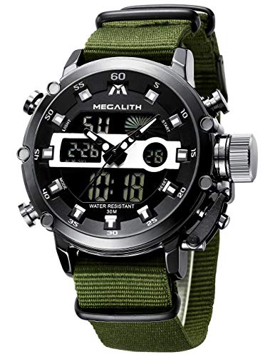 Reloj Hombre Digital Militar Reloj Analogico Digital Hombre Grandes Deportivo Cronometro LED Relojes de Pulsera Impermeable Calendario