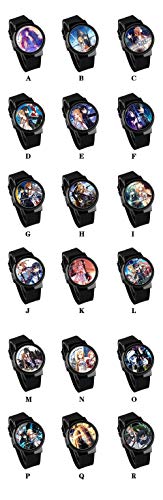 Relojes Hombre,Pantalla Táctil Led Reloj Sword Art Online Animación Impermeable Luminoso Electrónico Reloj Personalizado Regalo De Cumpleaños C