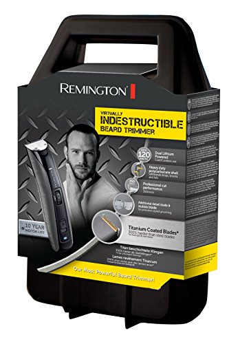 Remington MB4850 Virtually Indestructible - Recortador de barba, cuchillas revestidas de titanio, cuerpo de policarbonato, corte de calidad profesional 350 mm/s