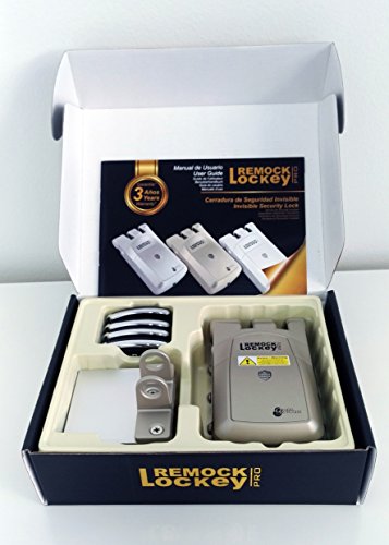 Remock Lockey Pro RLP4G Cerradura de seguridad invisible con 4 mandos, 3 V, Dorado