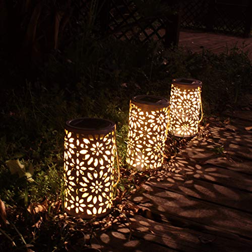 RenFox LED Solar Lantern Farol Solar para Exteriores, IP44 Impermeable, decoración de Jardín Patio