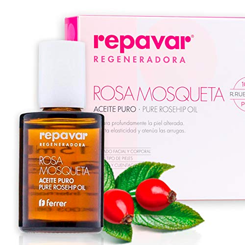 Repavar Regeneradora Aceite Rosa Mosqueta 100% Puro. 15ml, Transparente