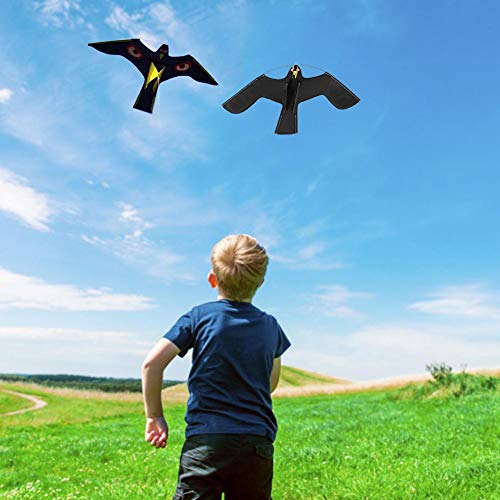 Repelente de Pájaros Águila Cometa Halcón Volador Scarer Pájaro Volando Cometas Espantapájaros para Patio Trasero al Aire Libre Césped Granja Jardín