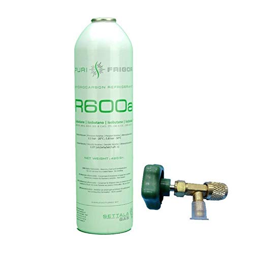 REPORSHOP - Botella Gas Refrigerante R600 Valvula 420Gr Isobutano