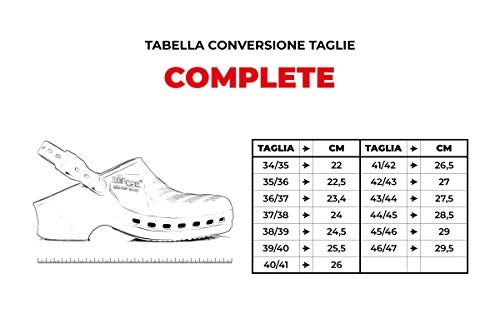 REPOSA Complete Zuecos Sanitarios, polímero Natural antiestático SEBS, sin látex Parte Superior Cerrada Orificios Laterales Plantilla anatómica, Suela Antideslizante SRB Esterilizable en Autoclave