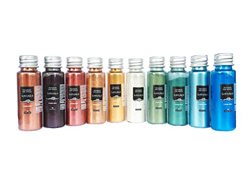 Resin Pro – SAHARA Pigmentos Pearline – Kit de pigmentos metálicos mixtos, compatibles con resinas epoxies, poliuretano, acrílicos, pinturas, creaciones artísticas, decoupage – Multicolor 10 x 10 g