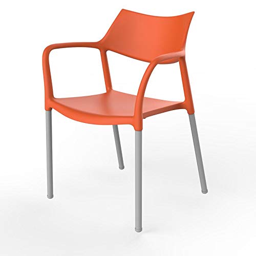 resol grupo Splash Bar Set de 2 sillas con Brazos de diseño para Interior, Exterior, jardín, Melocotón, 79 x 57 x 54 cm