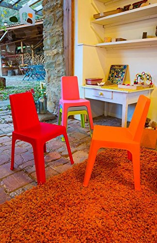 resol Julieta set infantil de 2 sillas y 1 mesa para interior, exterior, jardín - color rojo