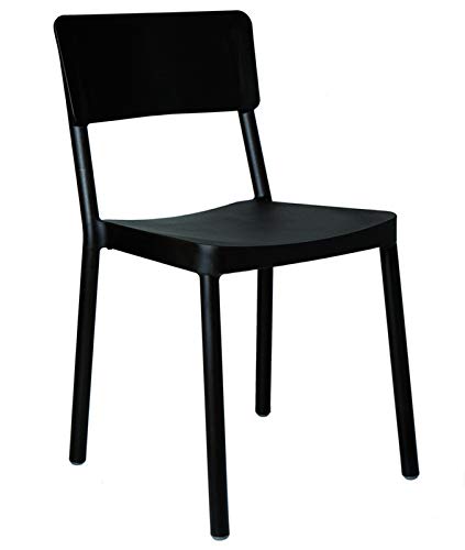 resol Set de 2 sillas de diseño Lisboa para Interior, Exterior, jardín - Color Negro