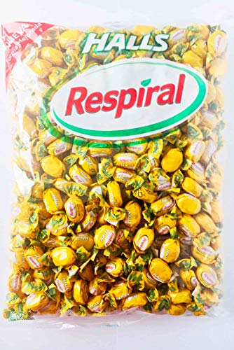 Respiral Caramelos Pack PERSONALIZABLE (Limón y Mentol, Eucalipto Mentolado, Miel y Mentol, Regaliz Menta y Ecucaliptus Mentol Sin Azúcar) [Bolsas de 1 kg por sabor] Regalo Halls 32 g sabor a elegir.