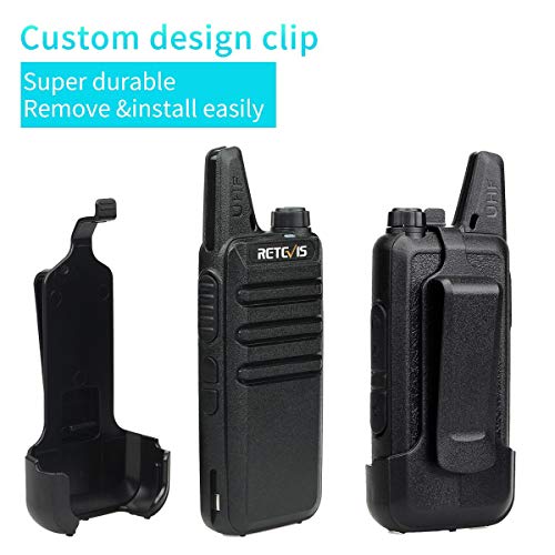 Retevis RT622 Walkie Talkie PMR 446 Two Way Radio Alcance de hasta 3 KM 16 Canales VOX CTCSS/DCS Equipos Transmisores-receptores con Cable USB (2 Par, Negro)