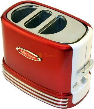 Retro Line Hot Dog POPUP Toaster Model 2 Máquina para Perritos Calientes, 650 W, Rojo, Blanco