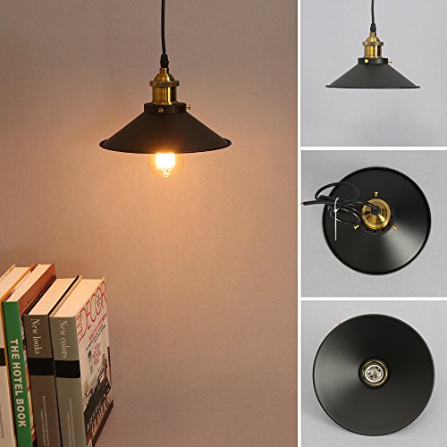 Retro Vintage Colgante de Luz - E27 Industrial Metal Pantallas de Iluminación Clásico Edison Decorativa Iluminación, Moderna Lámpara de Techo para Loft Restaurante Coffee Bar