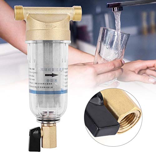 Reutilizable Spin Down Filtro de Agua de Sedimentos Grifo Purificador de Agua Prefiltro Filtro de Sedimentos para Pozo de Agua Filtro de Sedimentos(3/4" Male Thread)