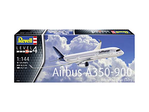 Revell-Airbus A350-900 Lufthansa New Li, Escala 1:144 Kit de Modelos de plástico, Multicolor, 1/144 03881 3881