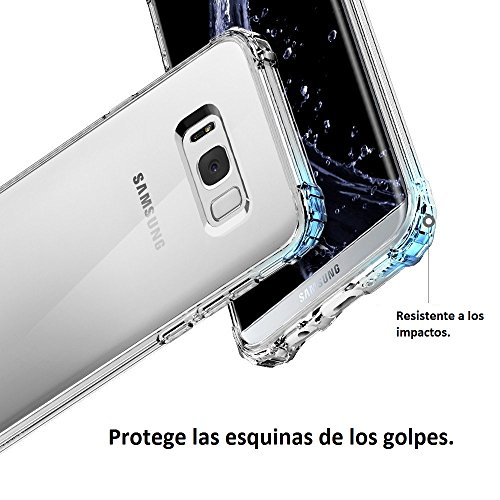 REY Funda Anti-Shock Gel Transparente para iPhone 6 / iPhone 6S, Ultra Fina 0,33mm, Esquinas Reforzadas, Silicona TPU de Alta Resistencia y Flexibilidad, Anti Golpes