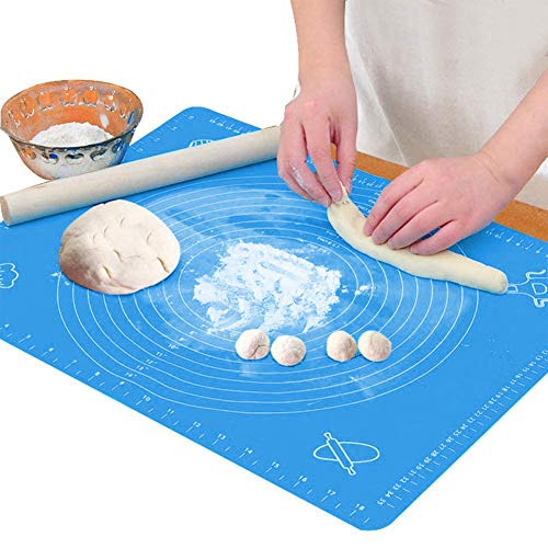 REYOK Alfombrilla de Silicona para repostería,Estera para Hornear de Silicona con medidor,Alfombrilla de Horno Antiadherente,Alfombrilla de Silicona para Masa de Pasteles(50 * 29,5 cm)