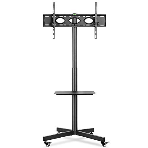 RFIVER Móvil Soporte TV de Suelo para Television de 32 a 60 Pulgadas con Ruedas Inclinable Altura Ajustable MAX Vesa 600x400mm MT2001