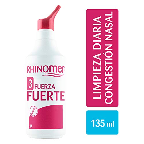 Rhinomer - Spray Nasal de Agua de Mar - Fuerza Fuerte 3 - Para Adultos y Niños mayores de 6 años - 135 ml