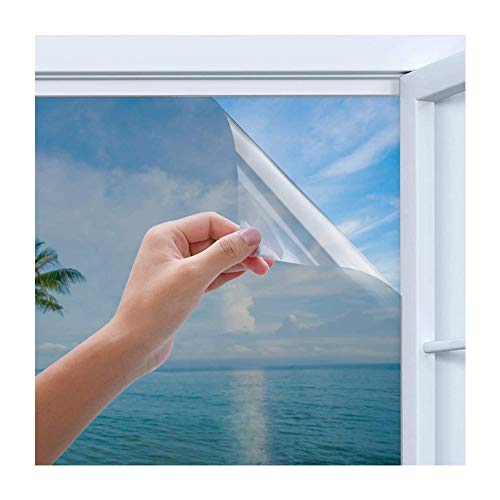 Rhodesy Vinilo Ventana Plata Protector, Homegoo Película Adhesiva Unidireccional Reflectante para Ventana, Control de Calor Anti UV Bloqueador Solar, Protección de Privacidad 60 * 200 cm