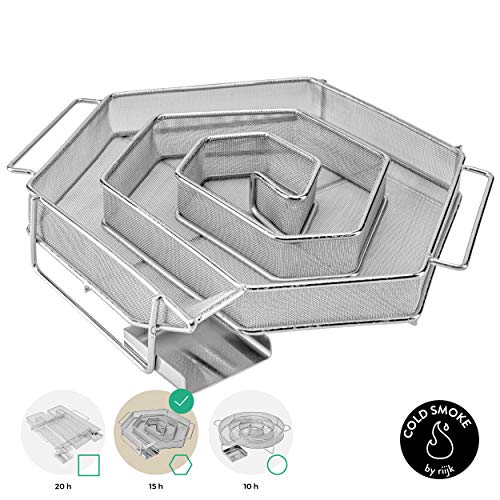 riijk Generador de Humo Frío para Ahumar - para Barbacoa, Horno de Ahumado y Todo Tipo de Generador de Humo Frío - Hexagon