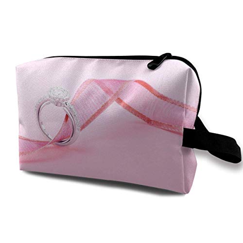 Ring Art Design Cosmetic Bags Makeup Organizer Bag Pouch Zipper Purse Handbag Clutch Bag