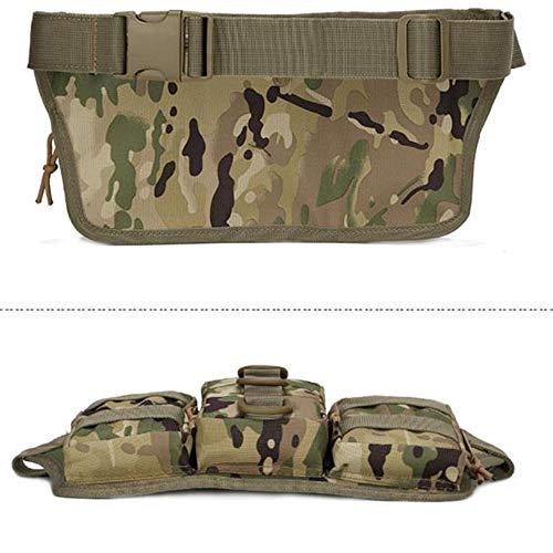 Riñonera Yuan Ou Bolsa de Cintura táctica Militar Impermeable para Hombres, Deportes al Aire Libre, Senderismo, Caza, equitación, Bolsa del ejército, Bolsa de cinturón de Escalada, Caqui