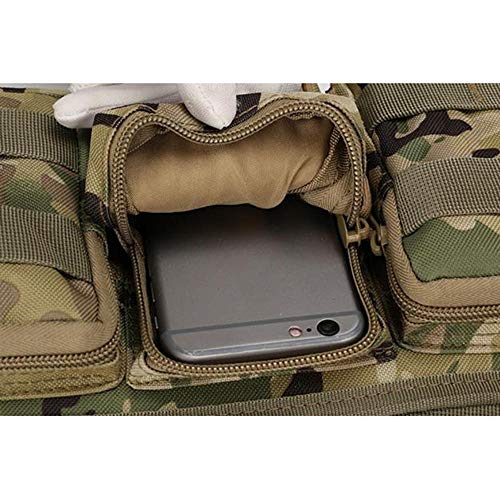 Riñonera Yuan Ou Bolsa de Cintura táctica Militar Impermeable para Hombres, Deportes al Aire Libre, Senderismo, Caza, equitación, Bolsa del ejército, Bolsa de cinturón de Escalada, Caqui