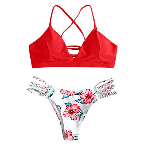 riou Bikini Conjuntos de Bikinis para Mujer Push Up Mujeres Traje de BañO Estampado Bohemio Dividido BañAdores con Relleno Tops y Braguitas Mujer 2019 brasileños vikinis