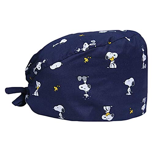 riou Gorro Quirúrgico Flor Corbata Ajustable Médico Enfermera Gorro Quirofano Reutilizable Gorro de Cirugía para Pelo Largo Corto Gorro de Trabajo