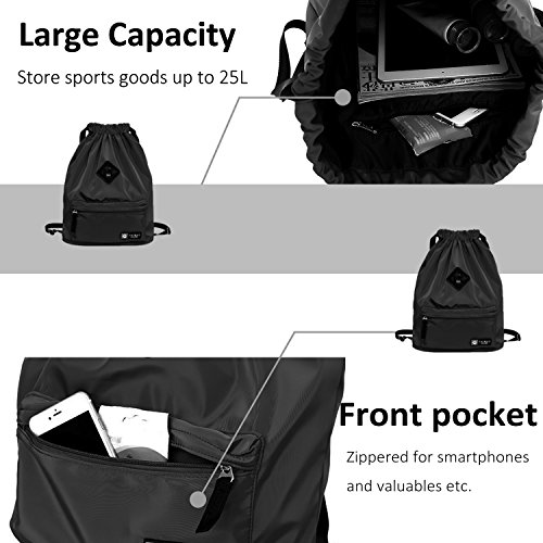 Risefit - Mochila Impermeable Casual de Cuerda,Bolsa Plegable de Tela, Bolsa Casual y de Aptitude,Mujer/Hombre, para Aire Libre, Viajes, Escuela,Gym,Yoga,natación，Camping