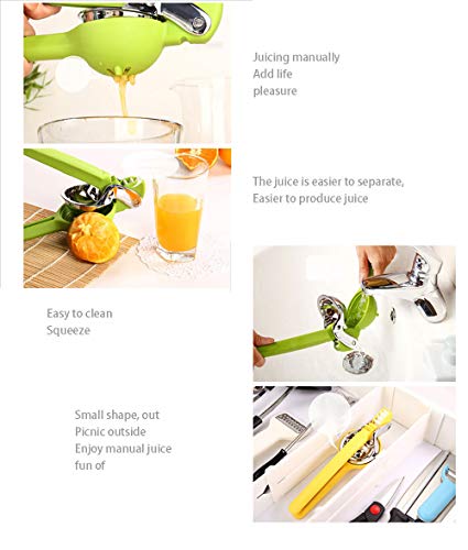 RISTARWH Exprimidor Manual de Acero Inoxidable exprimidor de Cocina exprimidor de Frutas y Verduras máquina de Jugo de Naranja limón fácil de Limpiar y fácil de Llevar