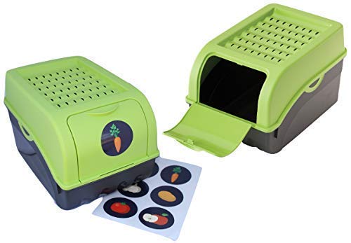 Rival 2 cajas de conservación para patatas, verduras, frutas, cebollas, cajas de almacenamiento - Plástico - Capacidad de 7,7 litros