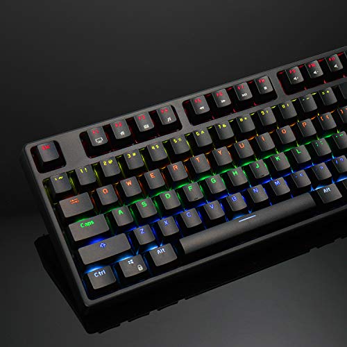 RK Royal KLUDGE Sink87G - Teclado mecánico para Videojuegos (inalámbrico, 2,4 G, RGB, con luz LED, para Escritorio, MacBook, Ordenador portátil, Ordenador, Interruptor marrón)