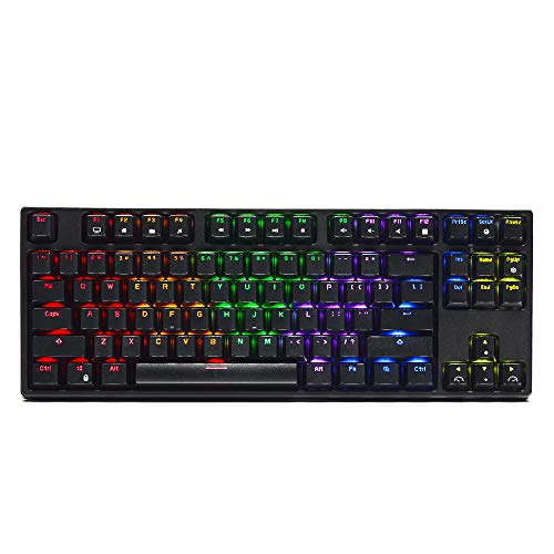 RK Royal KLUDGE Sink87G - Teclado mecánico para Videojuegos (inalámbrico, 2,4 G, RGB, con luz LED, para Escritorio, MacBook, Ordenador portátil, Ordenador, Interruptor marrón)