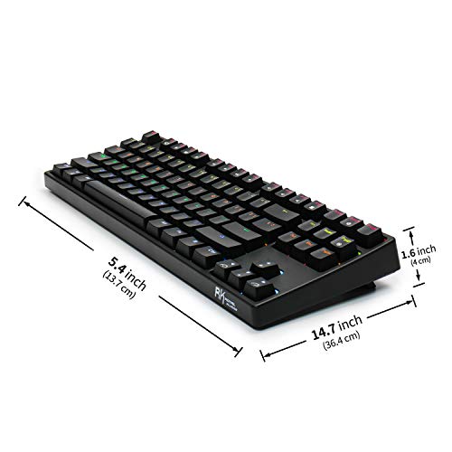 RK Royal KLUDGE Sink87G - Teclado mecánico para Videojuegos (inalámbrico, 2,4 G, RGB, con luz LED, para Escritorio, MacBook, Ordenador portátil, Ordenador, Interruptor marrón)