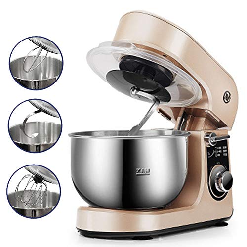 Robot De Cocina Batidora De 5 Velocidades, Con Cuenco De Acero Inoxidable De 5,5 Litros, Batidor K, Gancho Para Masa, Batidor Para Hornear Pasteles, Masa, Pan, Postres Y Más En La Cocina,Rojo