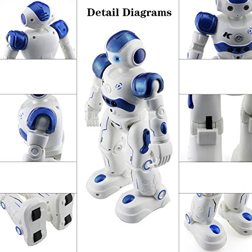 Robot de Juguete de Regalo, Smart Robotics Camina Canta Baila Programables y Sensación de Gestos para el Entretenimiento de Los Niños KR2