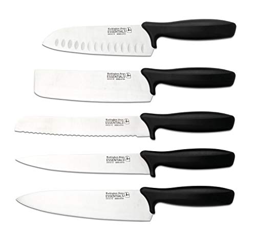 Rockingham Forge - Cuchillo con Hoja de Acero Inoxidable, Acero Inoxidable, Negro, 29.5 x 4.5 x 2 cm