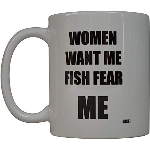 Rogue River Coffee Mug Mujeres de pesca Quiero Me Fish Fear Me Taza de la novedad Gran idea de regalo para hombres Él papá Abuelo Pescador (Mujeres)