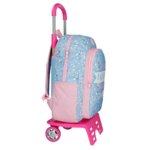 Roll Road Dreaming Mochila Escolar con Carro, Azul, 40 cm