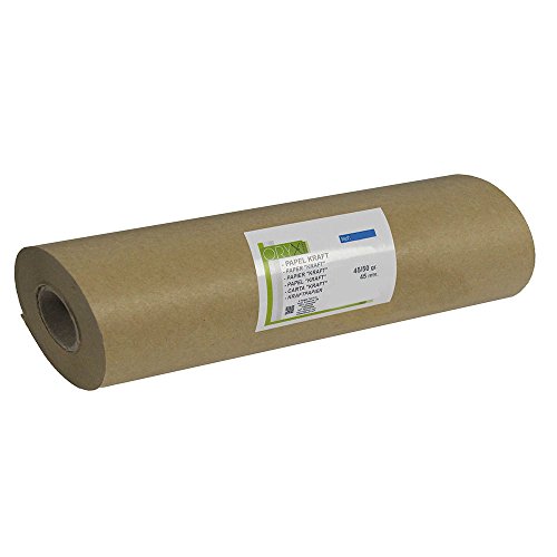 Rollo de Papel Kraft 45/50 Gramos (Rollo 30 cm. x 45 Metros) Color marrón.