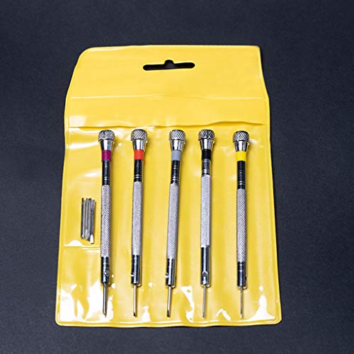 rongweiwang 5PCS precisión Destornillador Kit Multipropósito Destornilladores Reloj Reloj Gafas Reparación de electrodomésticos Reparación Destornillador