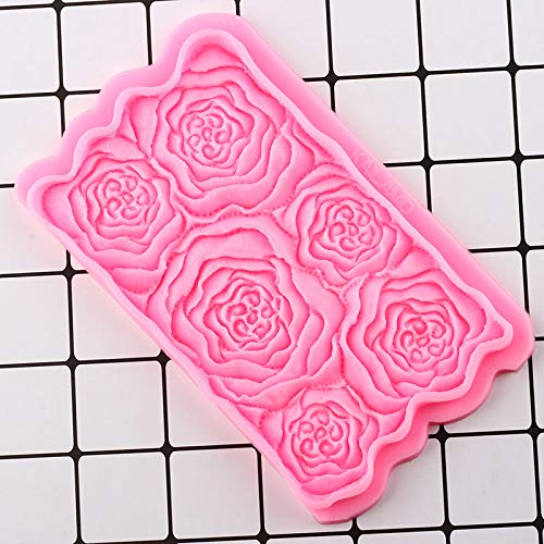 Rose Folds Ruffle Border Silicone Mold Wedding Cupcake Topper Fondant Cake Decorating Tools Candy Clay Chocolate Gumpaste Moulds