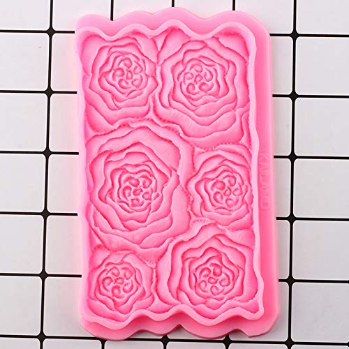 Rose Folds Ruffle Border Silicone Mold Wedding Cupcake Topper Fondant Cake Decorating Tools Candy Clay Chocolate Gumpaste Moulds