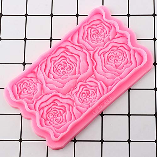 Rose Folds Ruffle Border Silicone Mold Wedding Cupcake Topper Fondant Cake Decorating Tools Candy Clay Chocolate Gumpaste Moulds