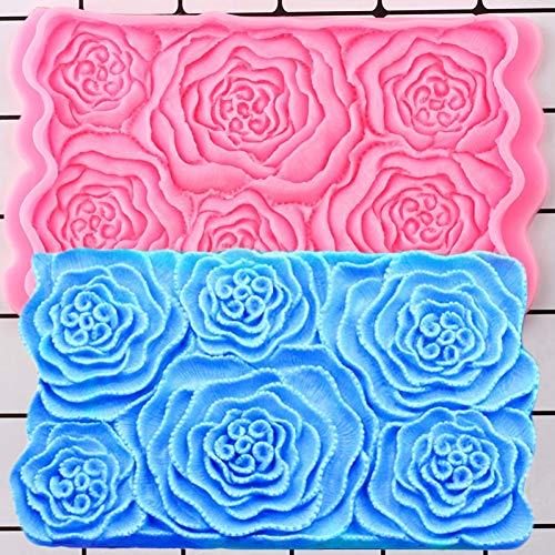 Rose Folds Ruffle Border Silicone Mold Wedding Cupcake Topper Fondant Cake Decorating Tools Candy Clay Chocolate Gumpaste Moulds