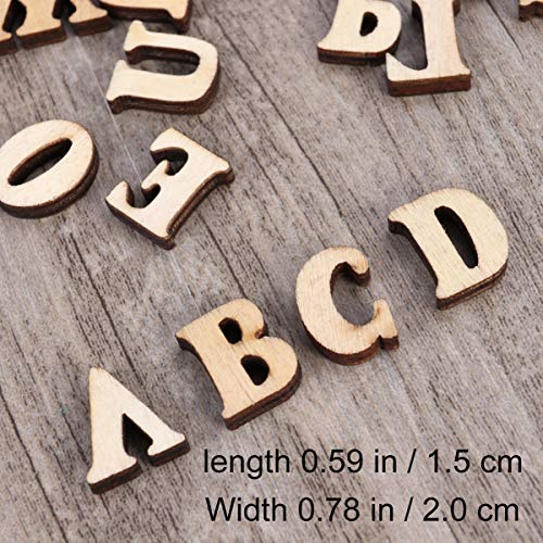 ROSENICE Letras de madera Scrapbooking Discos de corte de madera Artes de madera Artesanías alfabeto 100pcs