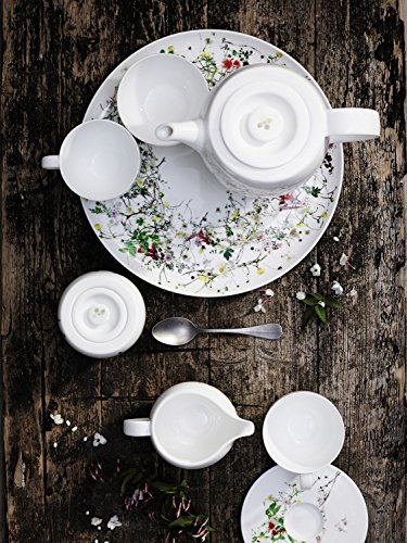 Rosenthal Brillance Fleurs Sauvages Plato Hondo con ala, Porcelana De Hueso, Multicolor, 23 cm